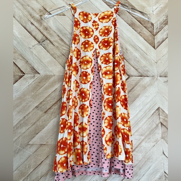 Anthropologie Porridge Women’s Orange Slice High Neck Tank Top Tunic Rare Viral - Picture 7 of 8